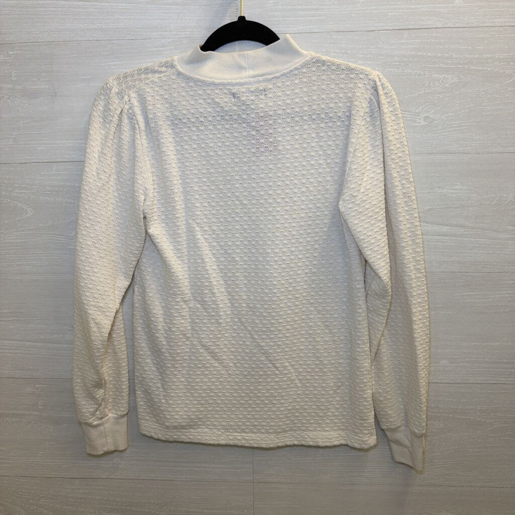J Crew Cream Lightweight Knit Long Sleeve Top Extra Small
