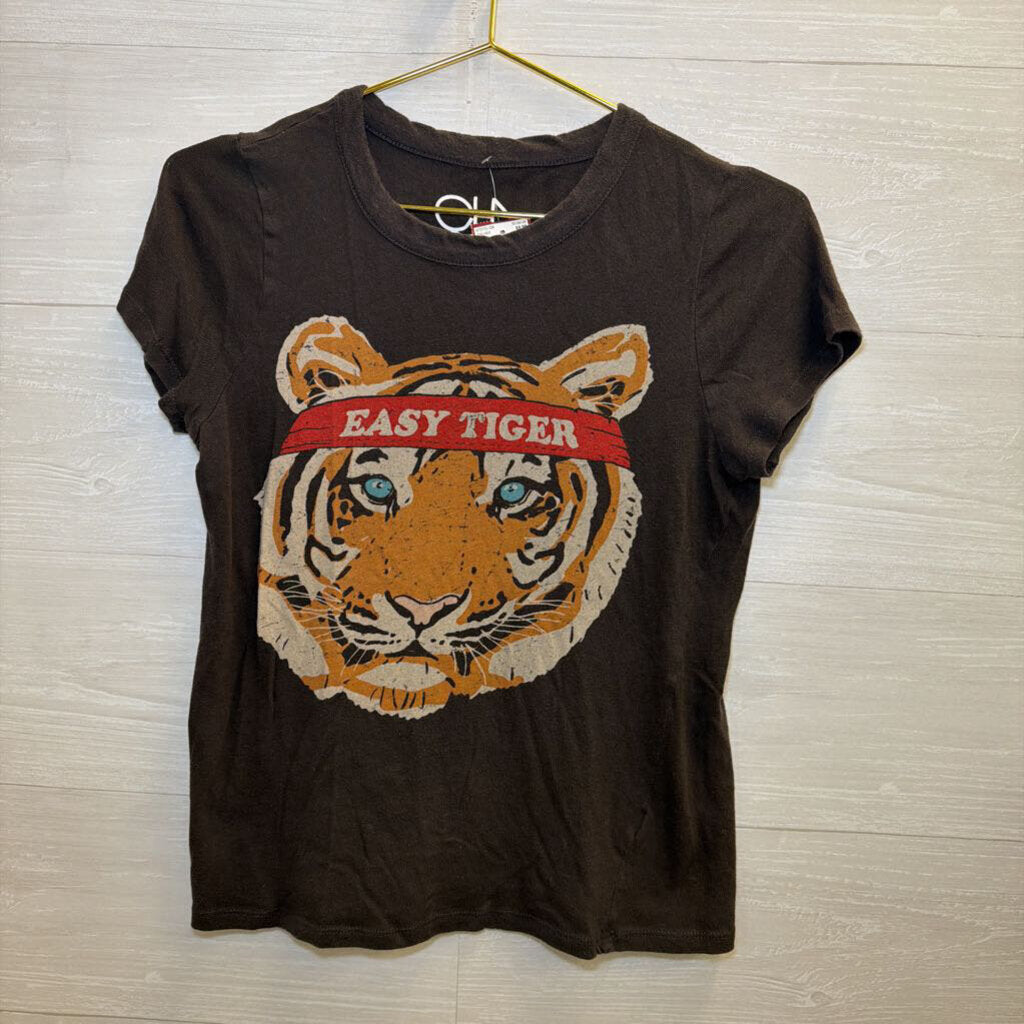 Grey Easy Tiger Short Sleeve Graphic Tee Medium