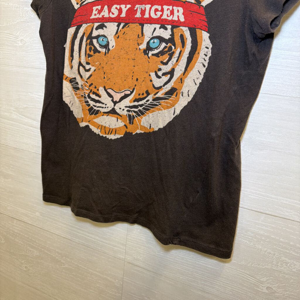 Grey Easy Tiger Short Sleeve Graphic Tee Medium