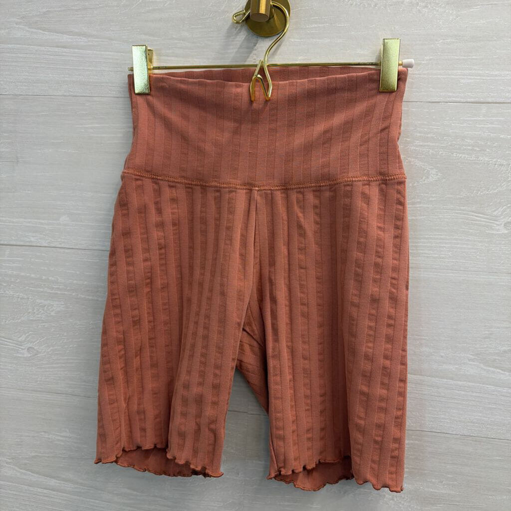 Offline by Aerie Pink Ribbed Biker Shorts Small