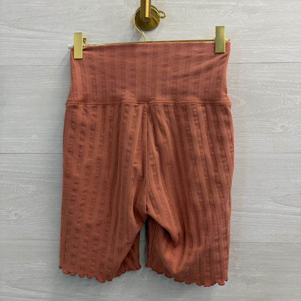 Offline by Aerie Pink Ribbed Biker Shorts Small