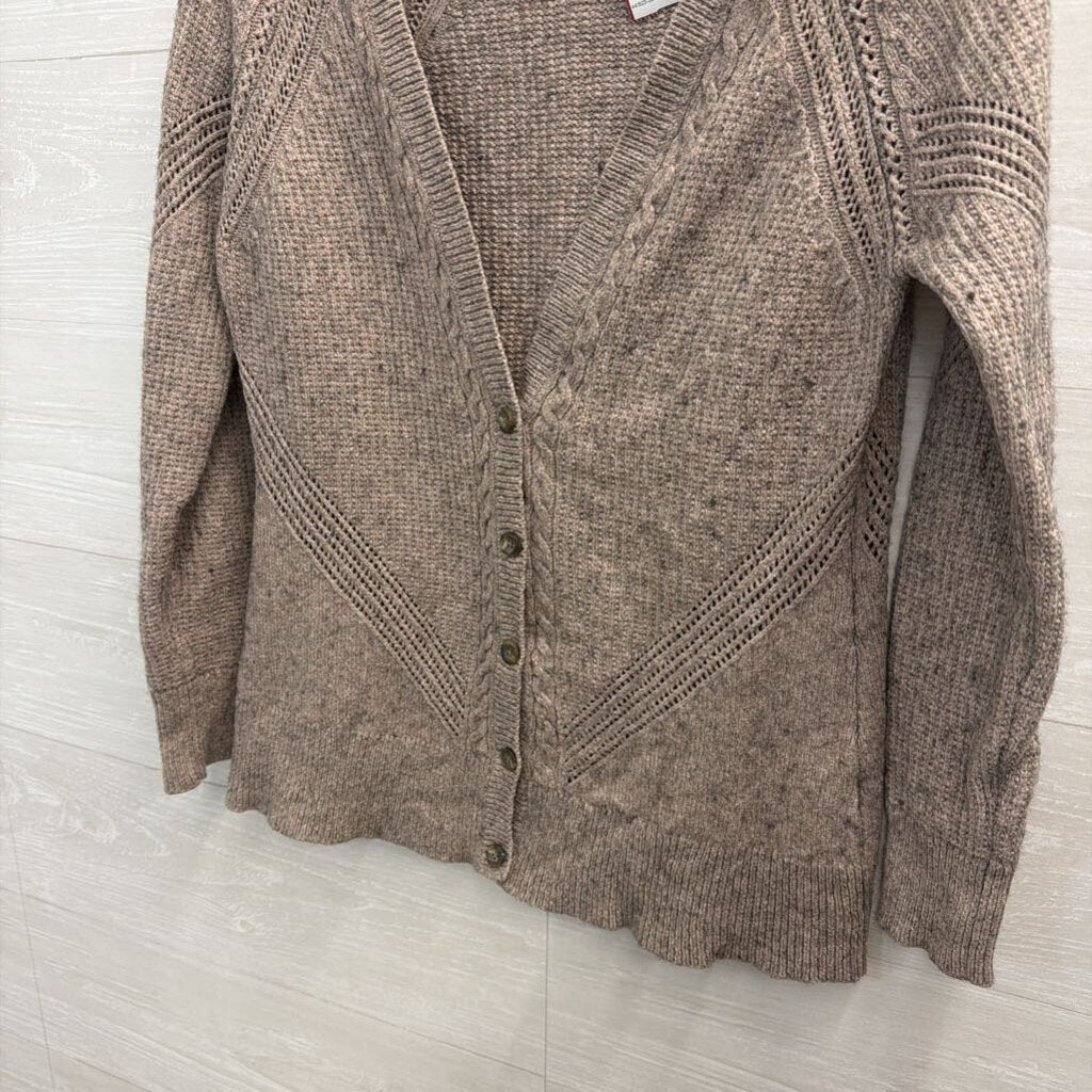 American Eagle Grey Knit Cardigan Sweater Medium