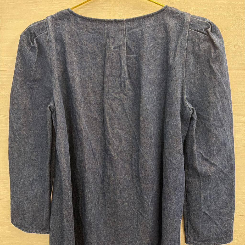 Tuckernuck Dark Wash Denim Long Sleeve Top Extra Small