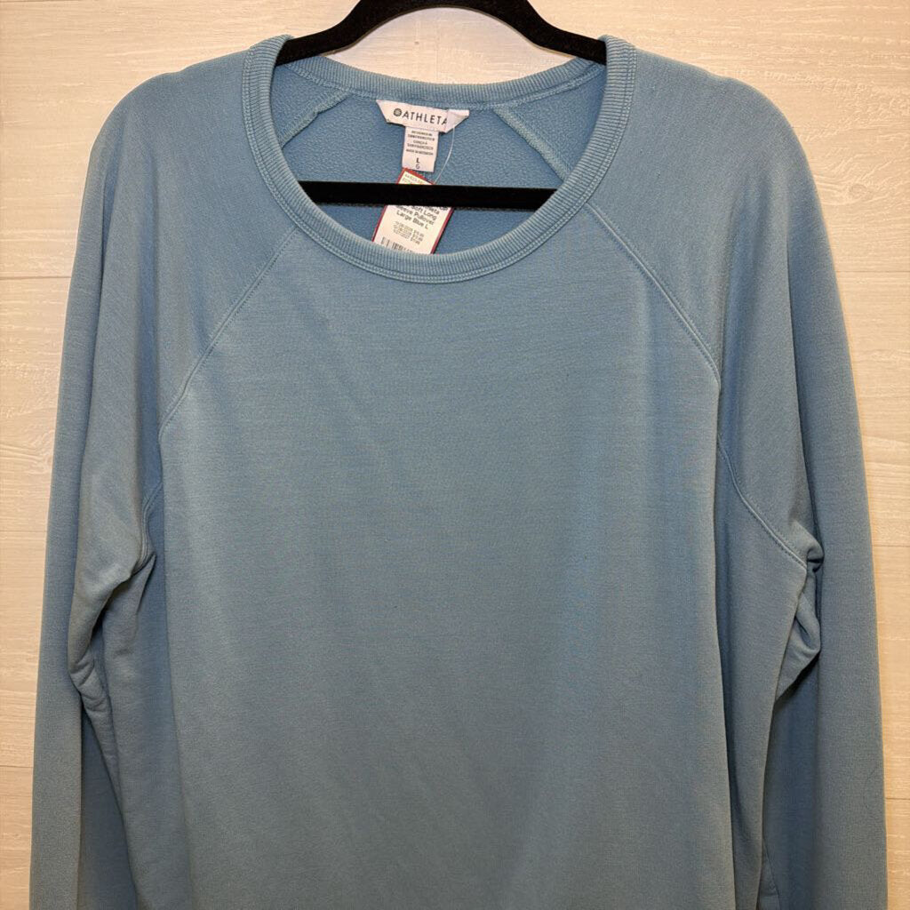 Athleta Blue Soft Long Sleeve Pullover Large