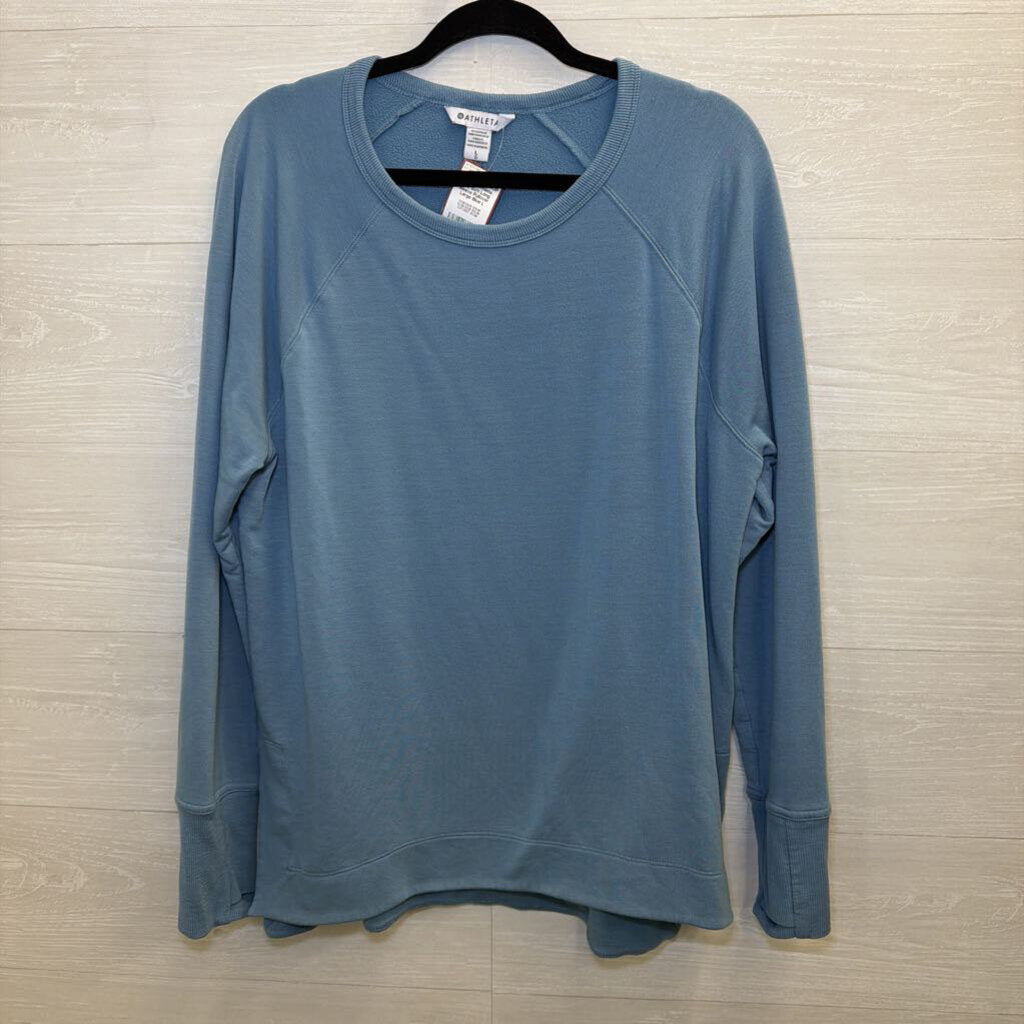 Athleta Blue Soft Long Sleeve Pullover Large