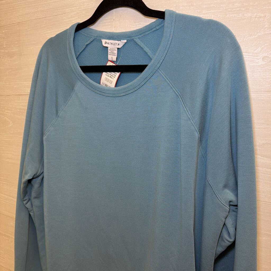 Athleta Blue Soft Long Sleeve Pullover Large
