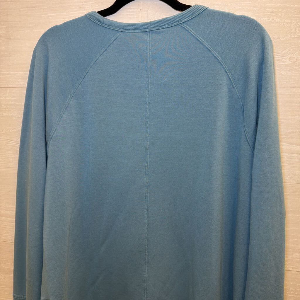Athleta Blue Soft Long Sleeve Pullover Large
