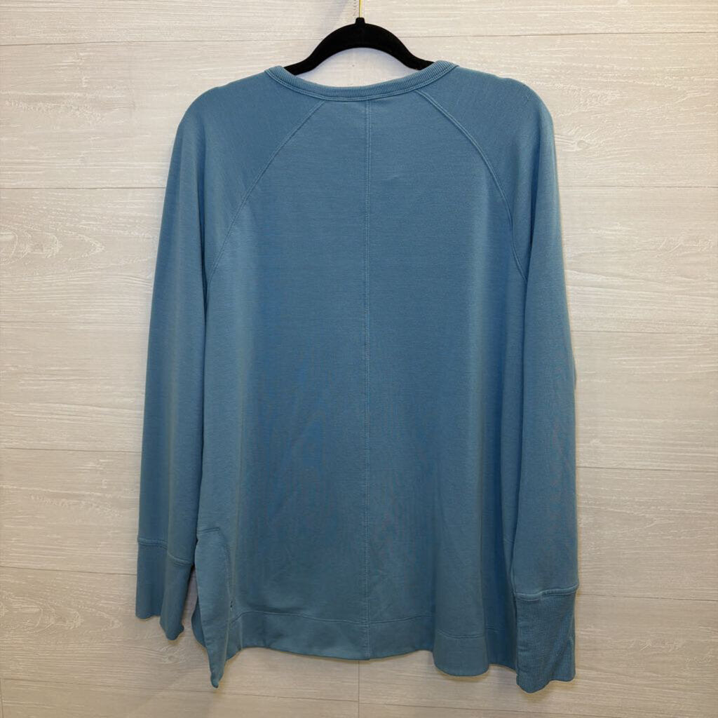 Athleta Blue Soft Long Sleeve Pullover Large