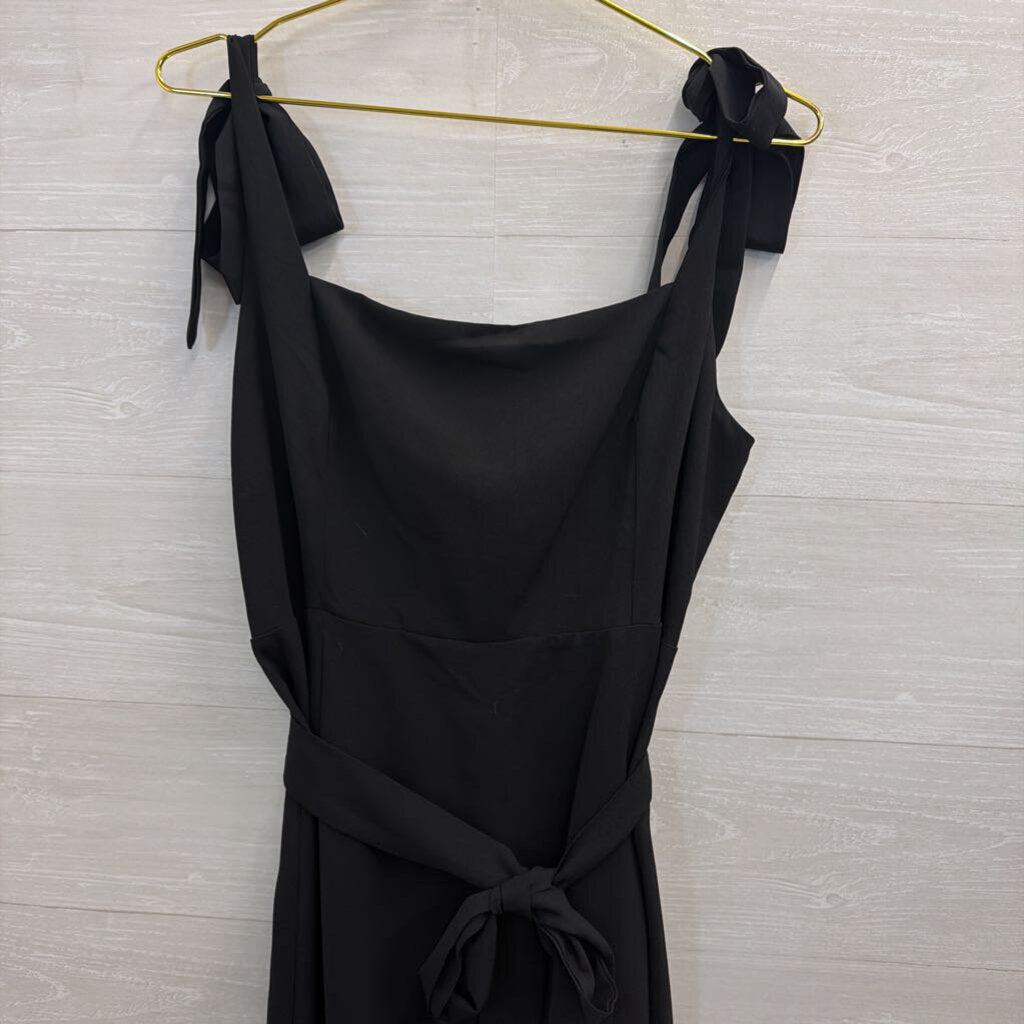 Black Tie Waist Midi Dress Extra Large