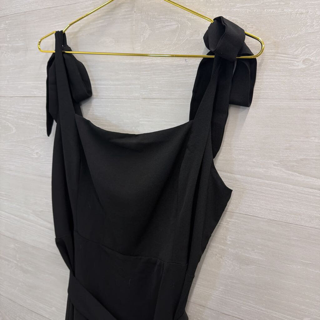 Black Tie Waist Midi Dress Extra Large