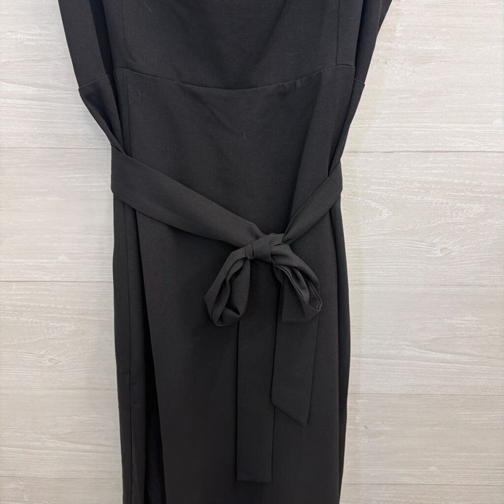 Black Tie Waist Midi Dress Extra Large