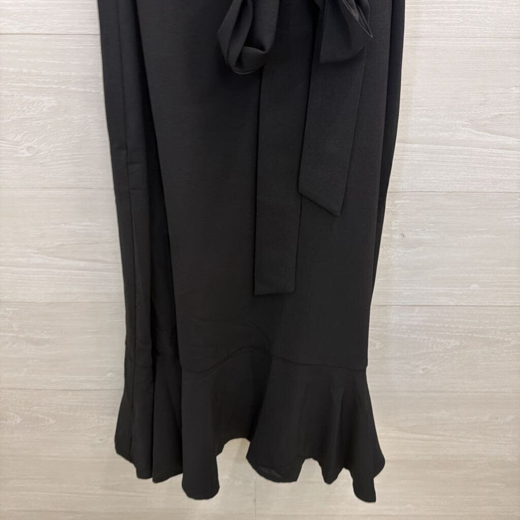 Black Tie Waist Midi Dress Extra Large
