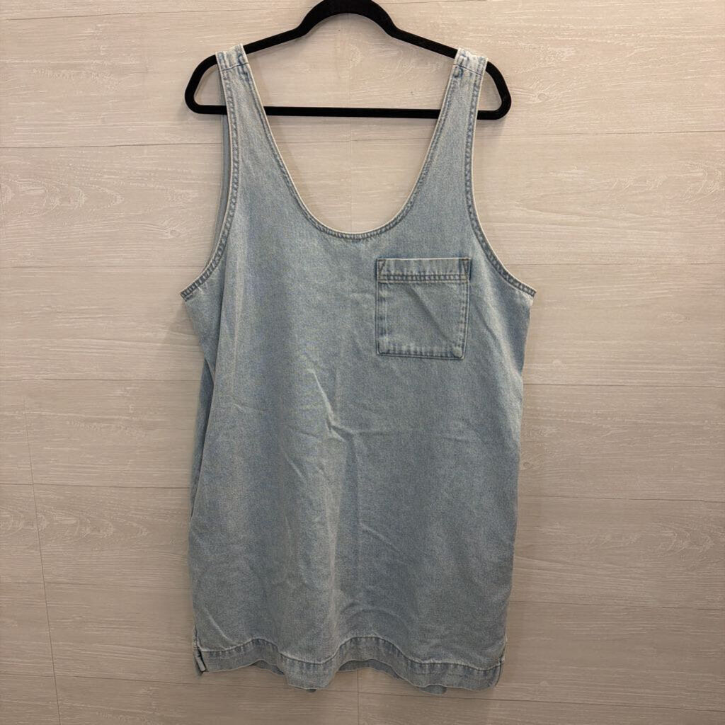 Light Wash Denim Jumper Dress Large