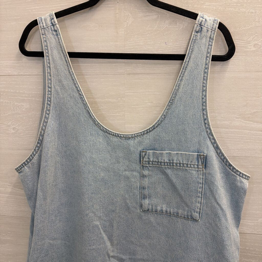 Light Wash Denim Jumper Dress Large