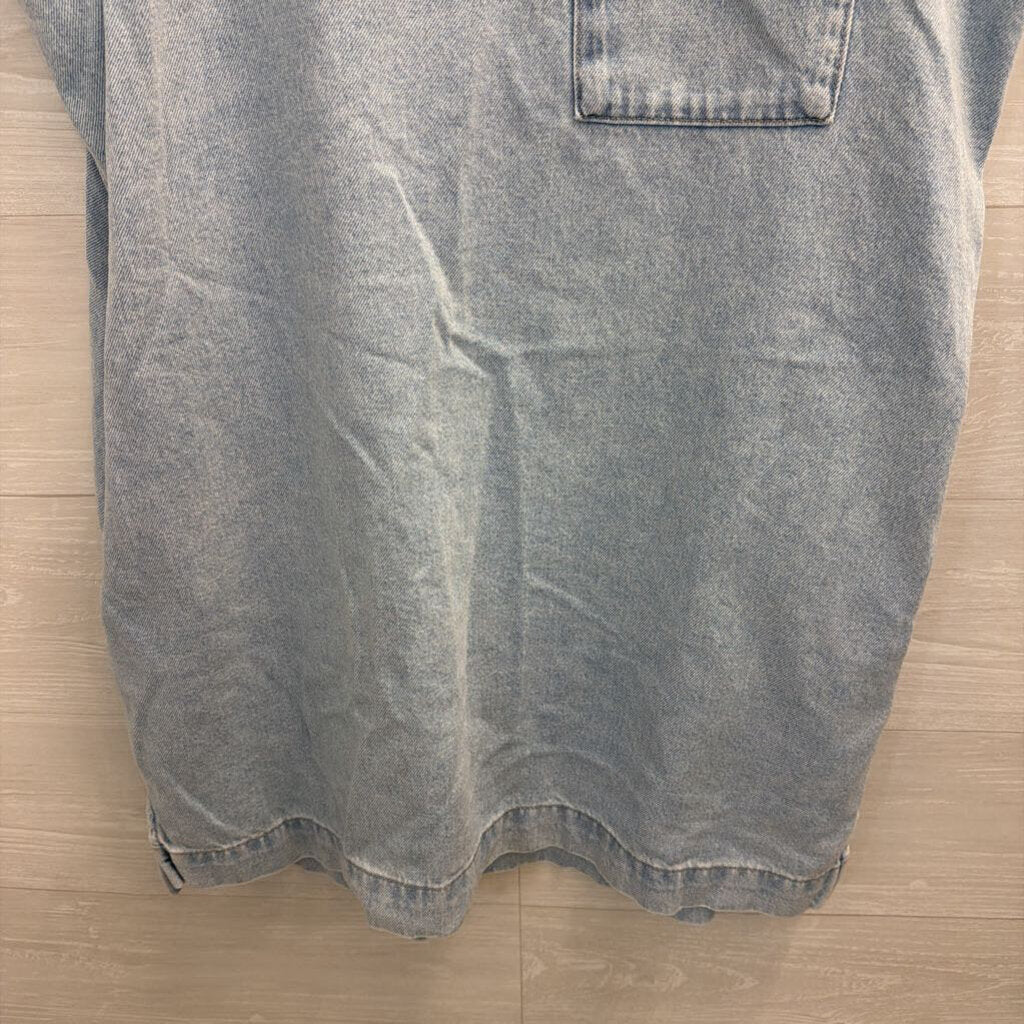 Light Wash Denim Jumper Dress Large