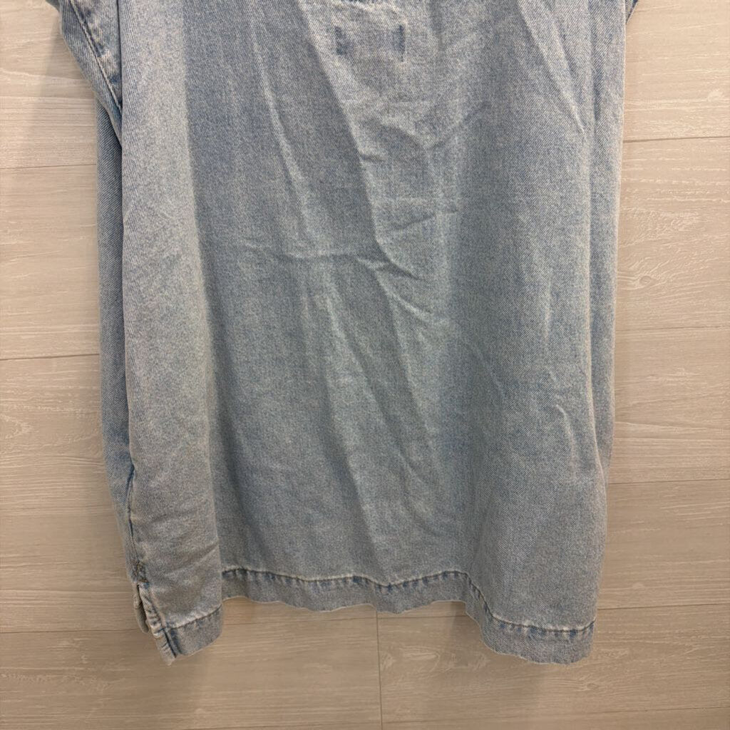 Light Wash Denim Jumper Dress Large