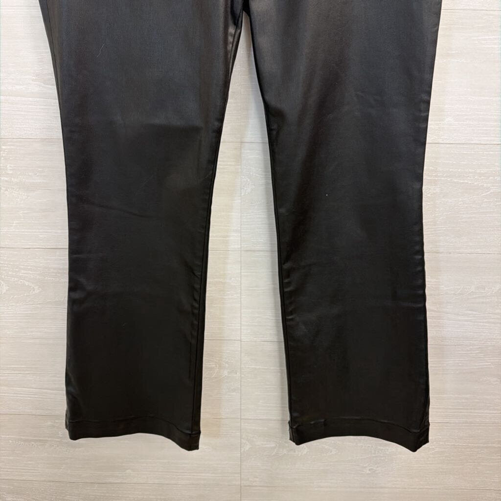 Kut Black Coated Denim Kelsey Flare Jeans 14