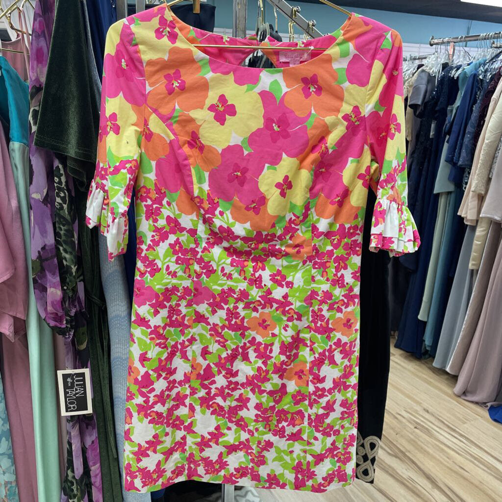 Lilly Pulitzer Ruffle Sleeve Floral Dress