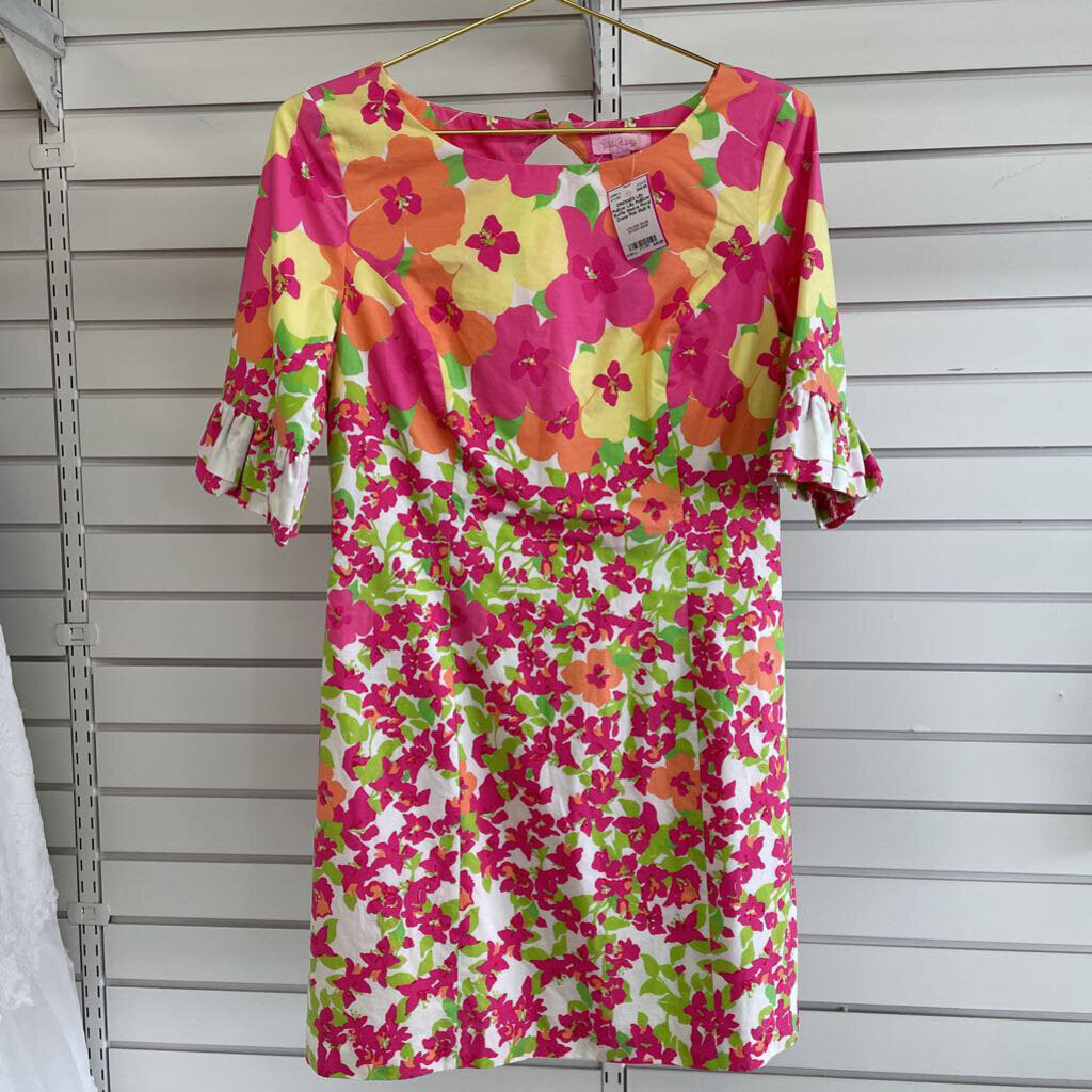 Lilly Pulitzer Ruffle Sleeve Floral Dress