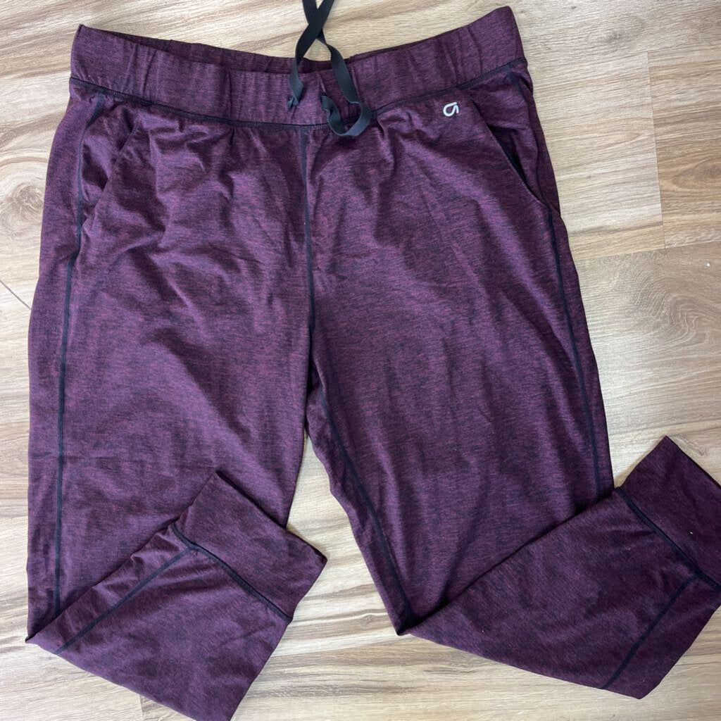Heathered Maroon/Black Buttery Soft Joggers Size XL