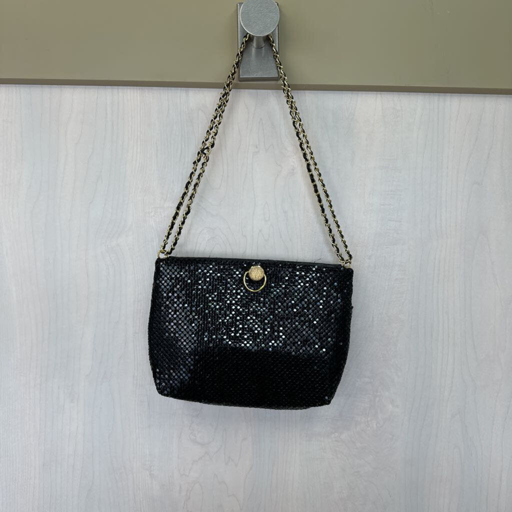 Vintage Black & Gold Beaded Bag
