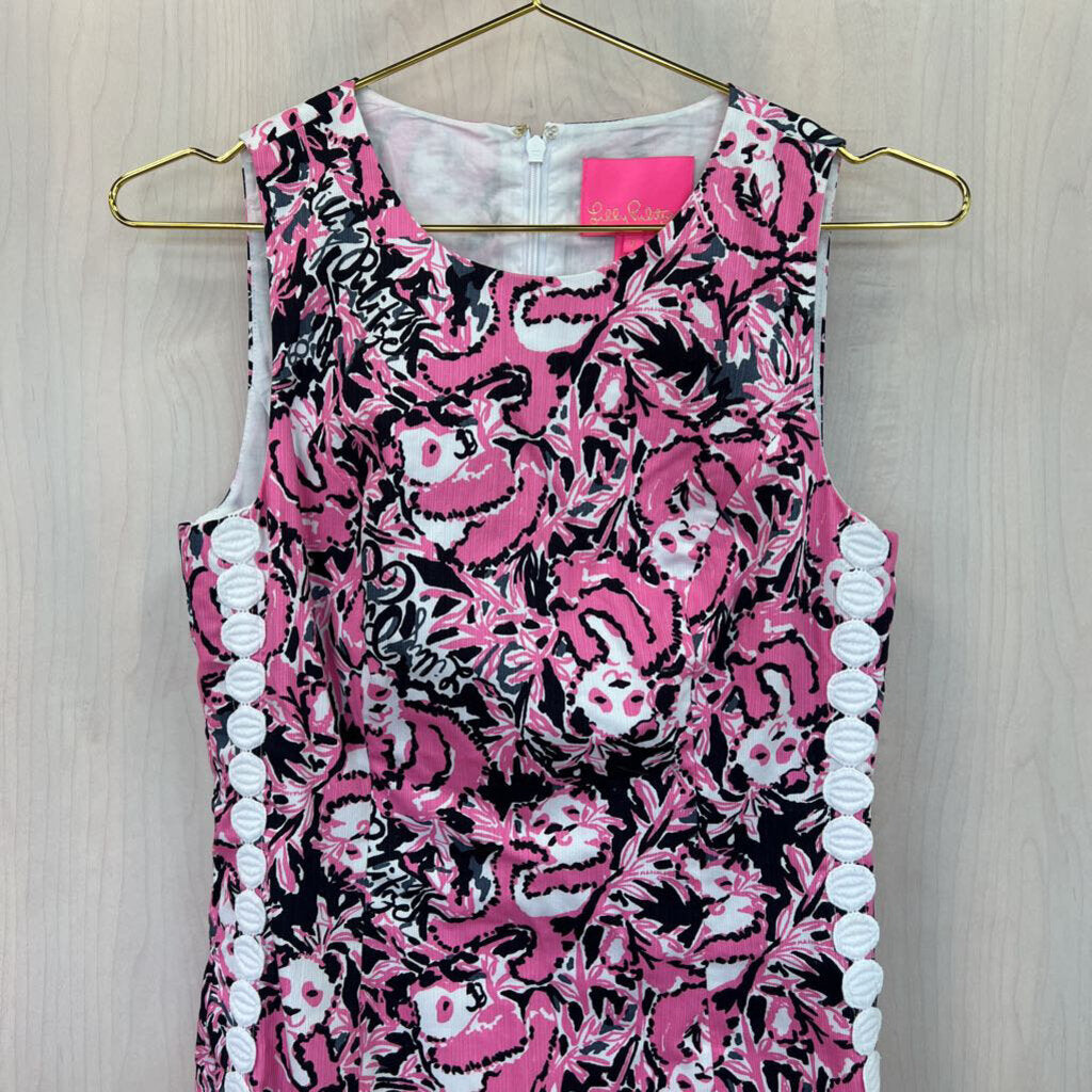 NWT Lilly Pulitzer Panda Print Mila Shift Dress 0