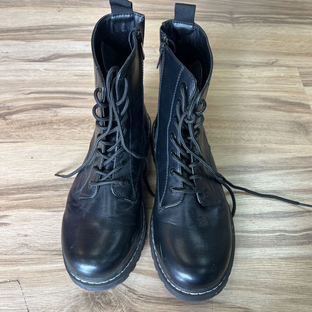 Torrid Black Lace Up Combat Boots Size 10.0M