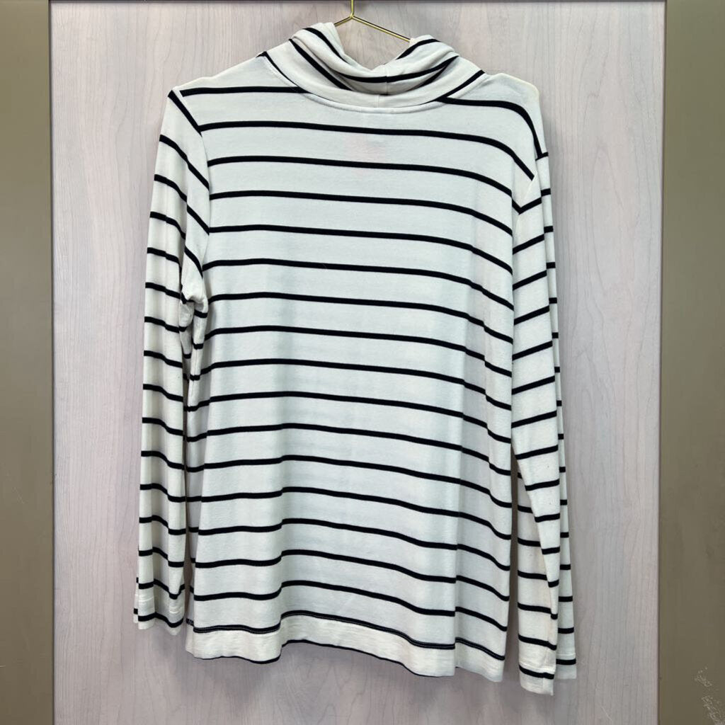 A New Day Soft Long Sleeve Striped Turtleneck Top Large