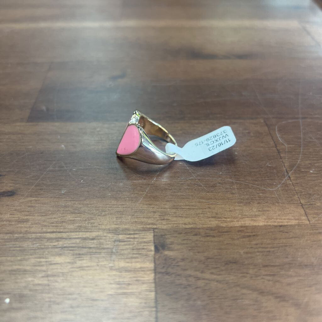 Pink/Gold Kate Spade Heritage Enamel Ring