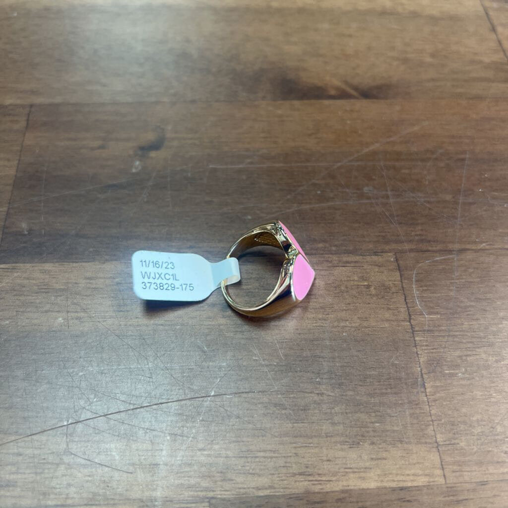 Pink/Gold Kate Spade Heritage Enamel Ring