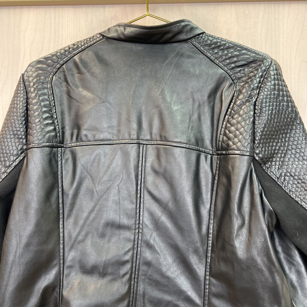 Lane Bryant Faux Leather Pebbled Moto Jacket 18/20