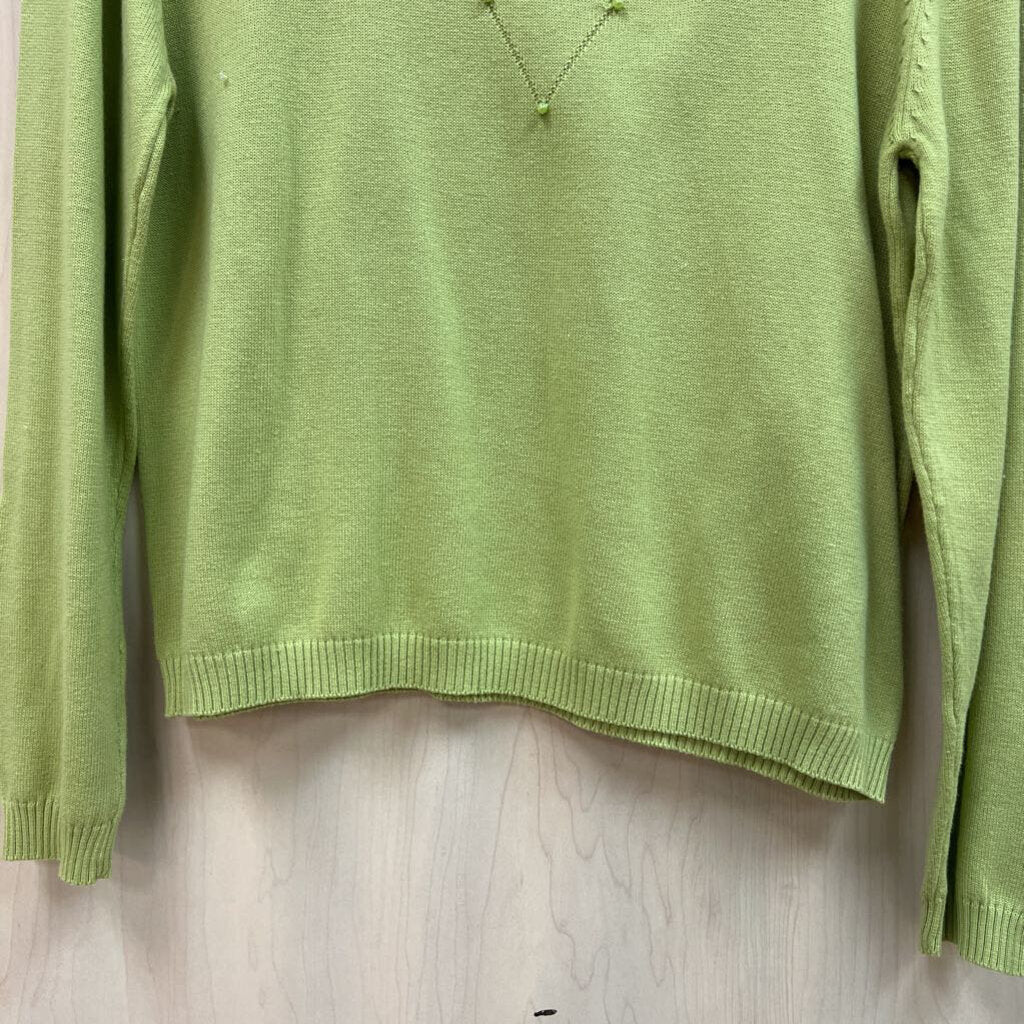 Vintage Nikki Green Pearl Sweater Medium