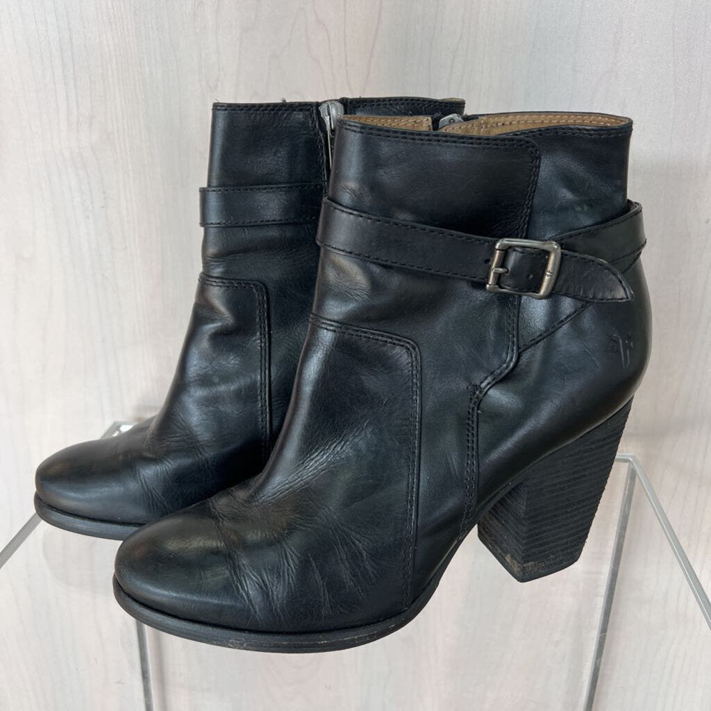 Frye Black Heeled Booties 10.0