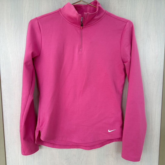 Nike Hot Pink Half Zip Workout Top Extra Small