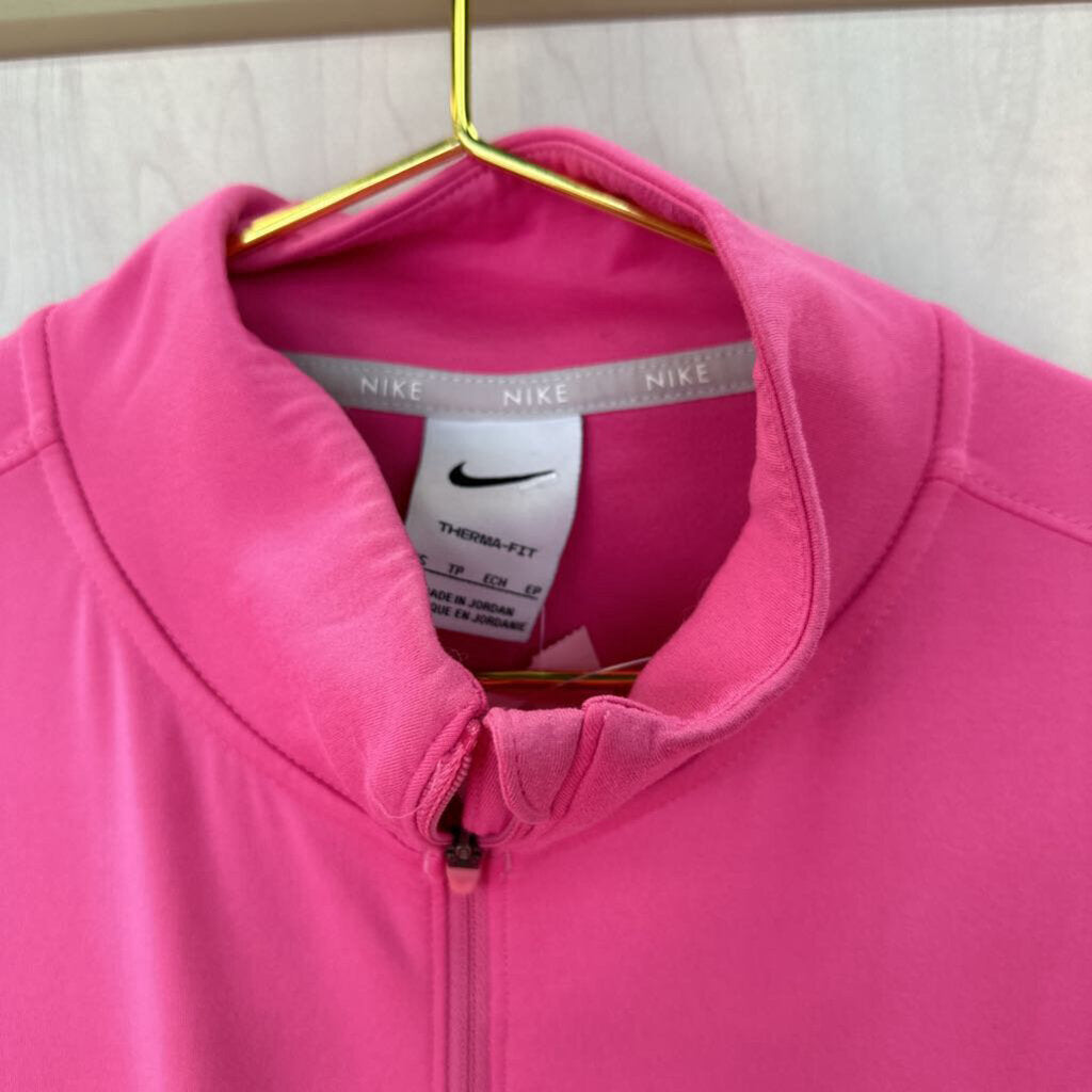 Nike Hot Pink Half Zip Workout Top Extra Small