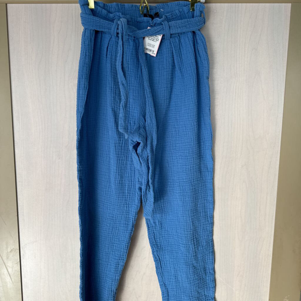 Crinkle Paperbag Pants Bright Blue Small