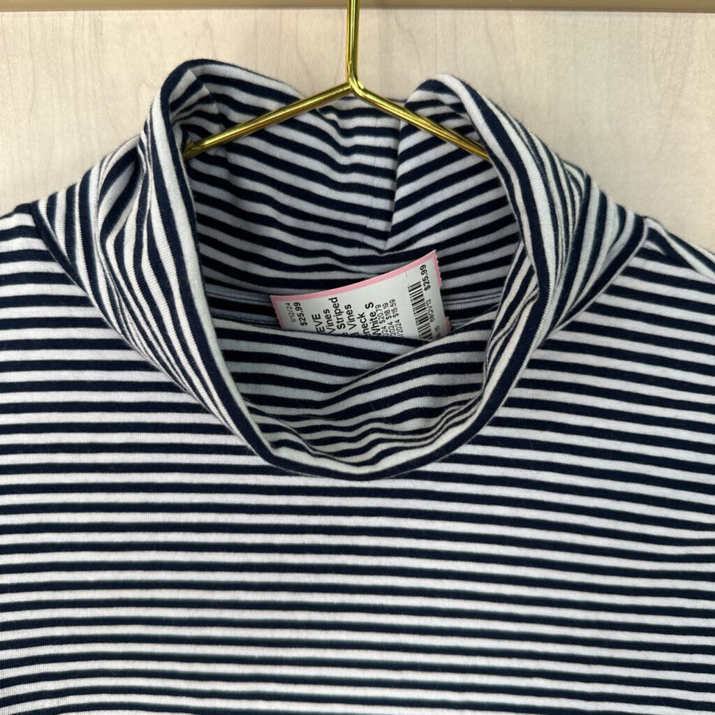 Navy/White Striped Vineyard Vines Turtleneck