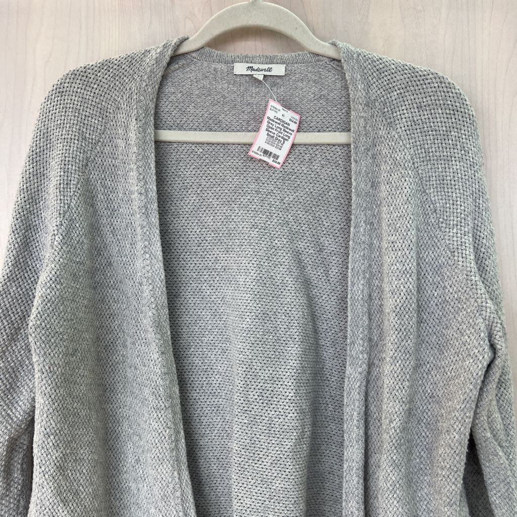 Madewell Grey Long Sleeve Open Front Long Sleeve Cardigan Small