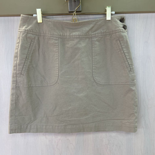 Banana Republic Khaki Side Zip Skirt 8