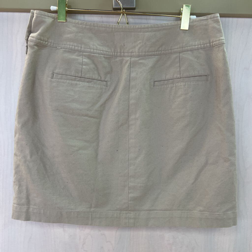 Banana Republic Khaki Side Zip Skirt 8