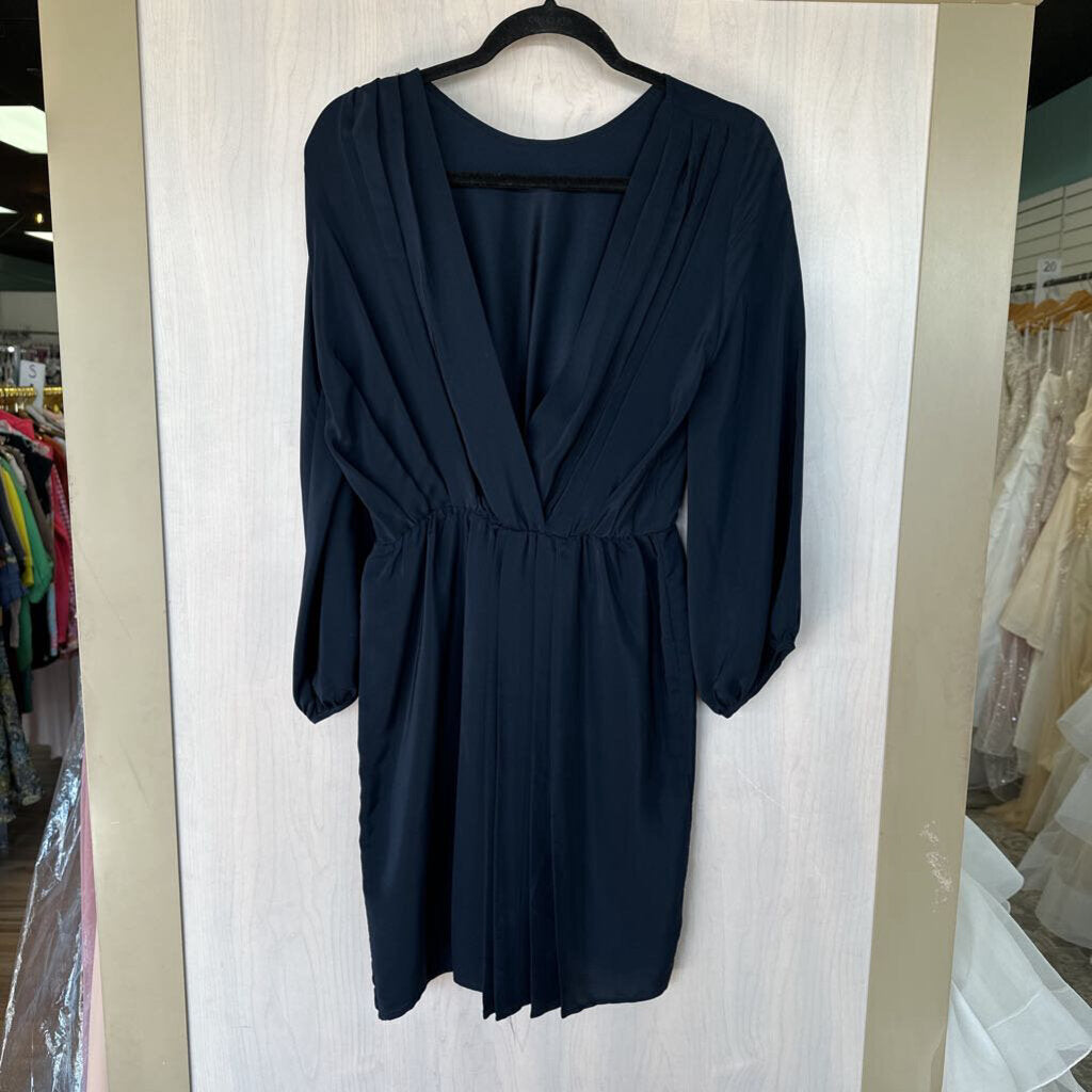 Amanda Uprichard 100% Silk V-Neck Dress Small