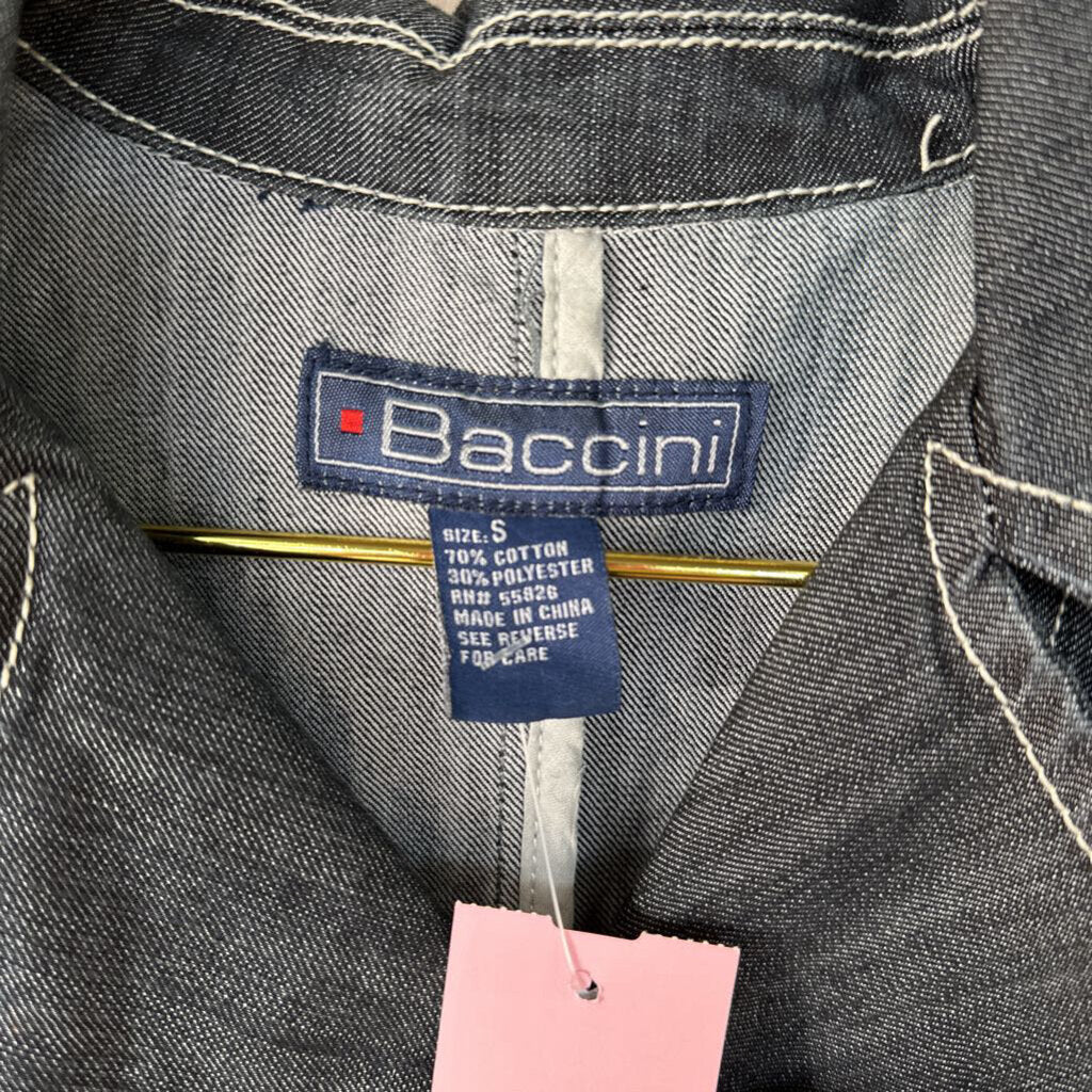 Vintage Baccini Peacoat Style Denim Jacket Small