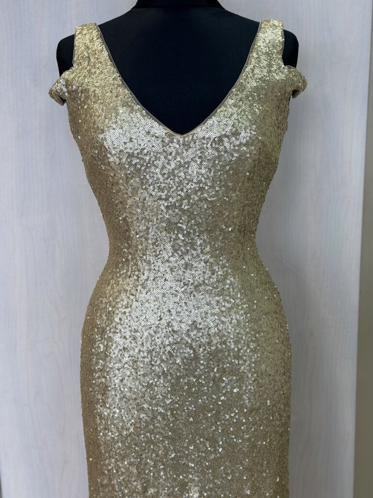 Matte Gold Off Shoulder Long Formal Dress 6