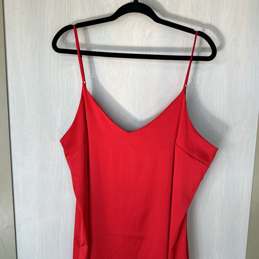 The Drop Red Silky Midi Dress Extra Extra Large
