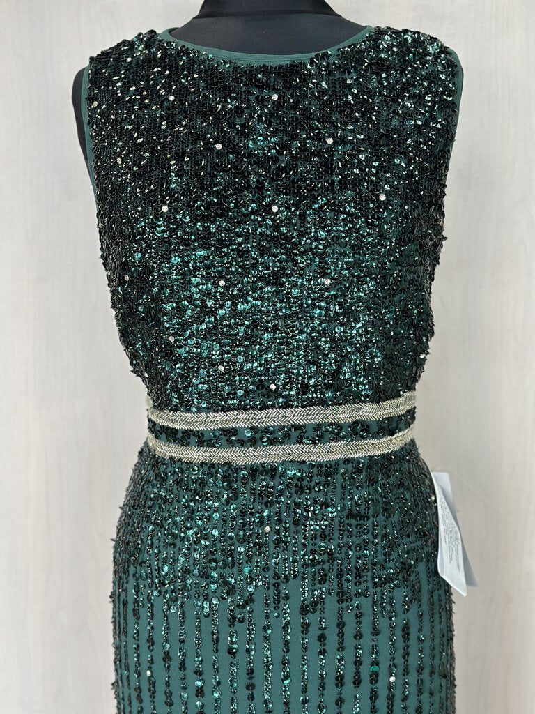 NWT MacDuggal Sequin Sheath Midi Formal Dress 14