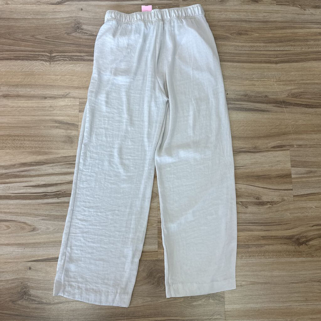 H and M Cream Silky Wide Leg Pants Medium