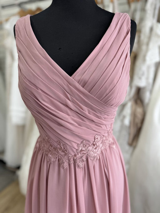 Azazie Purple Chiffon/Lace Tank Dress 8