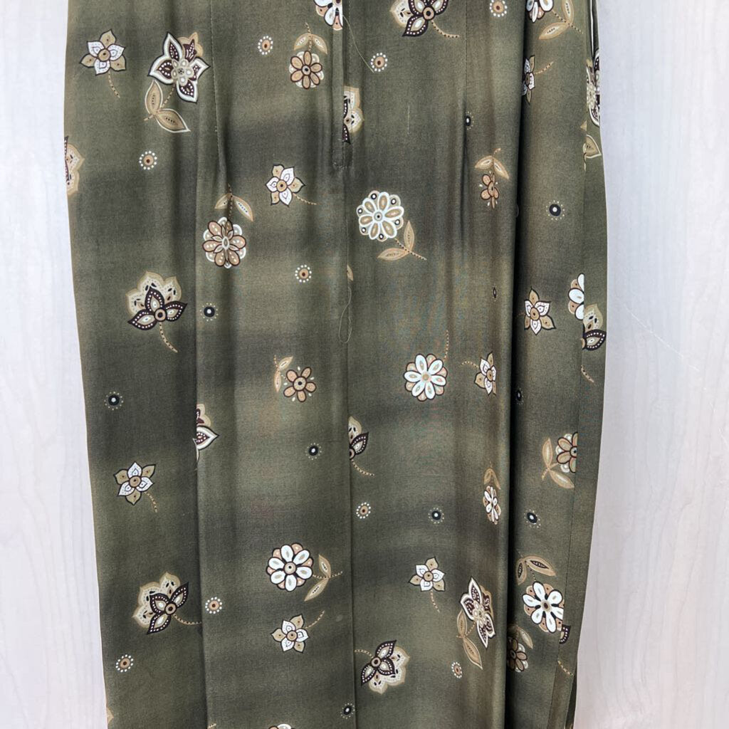 Vintage Green Printed Maxi Dress 11/12