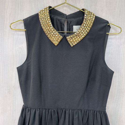 Kate Spade Black Dress With Gold Studded Collar 4
