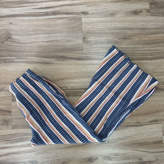 Free People Navy/ Orange/ Yellow Striped Pants Extra Small